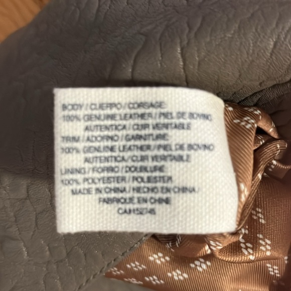 NWOT! Lucky Brand Gray Buffalo Grain Leather Hobo Shoulder Bag - Picture 10 of 11